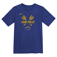 T-shirt Nike Royal Seattle Mariners City Connect avec grand logo pour enfants d'âge préscolaire