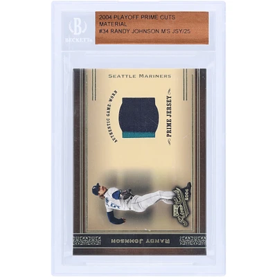 Randy Johnson Seattle Mariners 2004 Playoff Prime Cuts 2 Color Game Used Relic #34 #9/25 Card