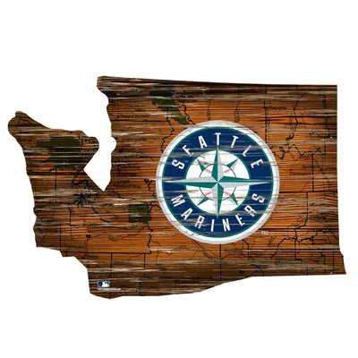 Seattle Mariners 12'' Road Map State Cutout Sign