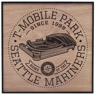 Seattle Mariners 12'' x 12'' Team Framed Wood Stadium Sign