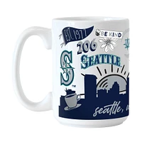 Mariners de Seattle 15 oz. Tasse en céramique indigène