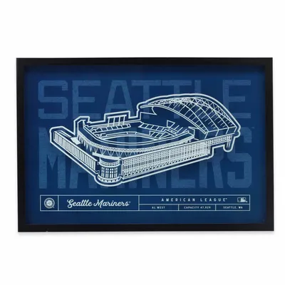 Seattle Mariners 16'' x 23'' Stadium Glass Framed Sign