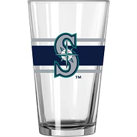 Mariners de Seattle 16 oz. Verre à pinte à rayures