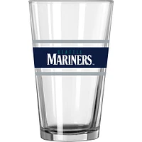 Mariners de Seattle 16 oz. Verre à pinte à rayures