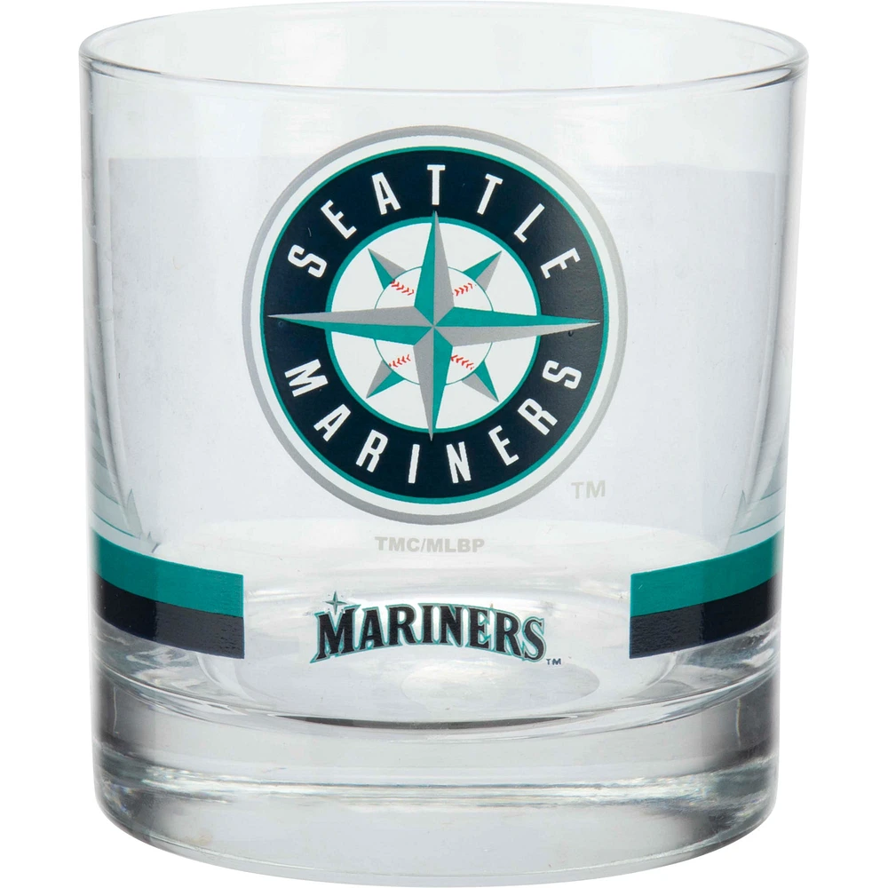 Seattle Mariners Banded Rocks Glass