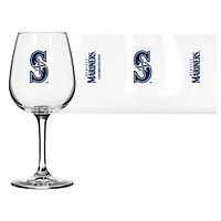 Verre à vin à pied avec logo des Mariners de Seattle, 12 oz