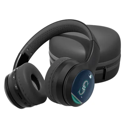 Seattle Mariners Stripe Design Wireless Bluetooth Headphones With Case