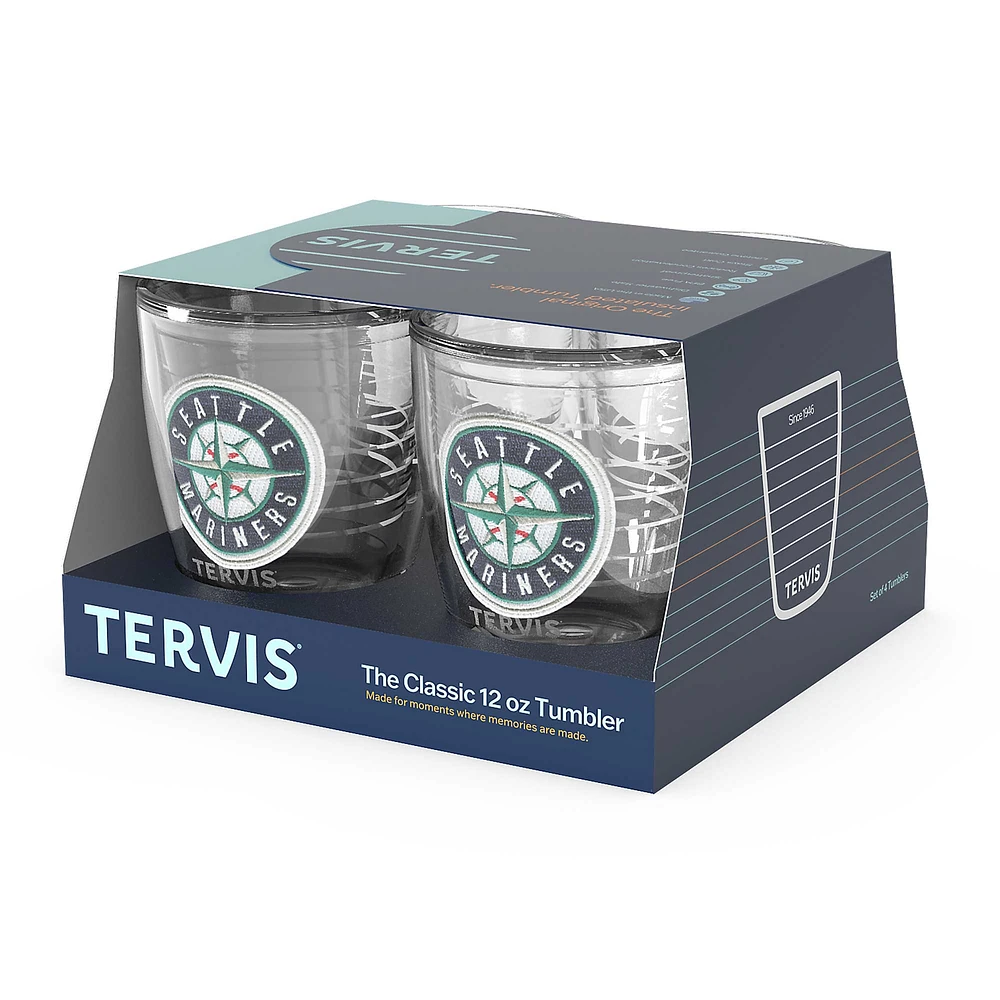 Tervis Seattle Mariners paquet de quatre 12oz. Ensemble de gobelets emblème