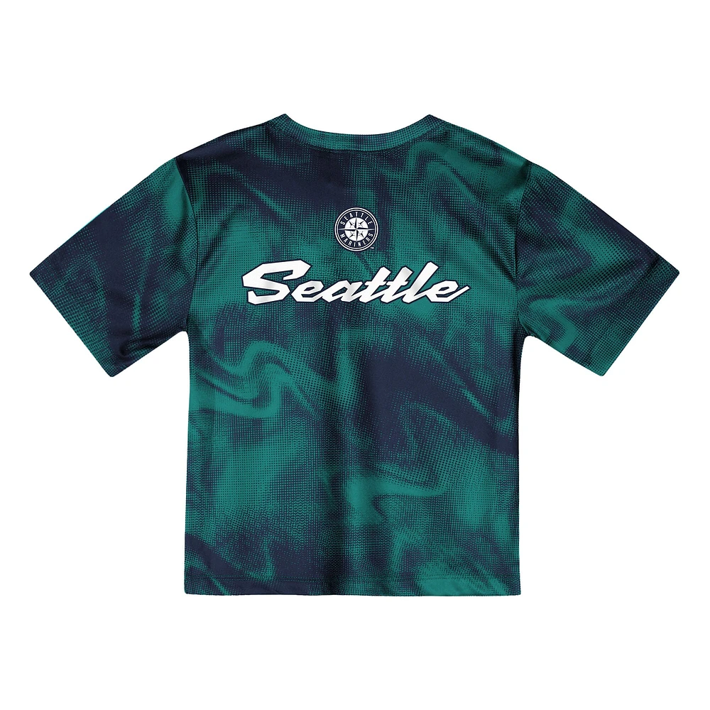 Toddler Aqua/Navy Seattle Mariners Pinch Hitter Infielder T-Shirt & Shorts Set