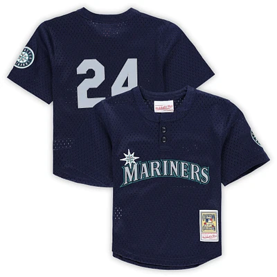 Toddler Mitchell & Ness Ken Griffey Jr. Navy Seattle Mariners Cooperstown Collection Mesh Batting Practice Jersey