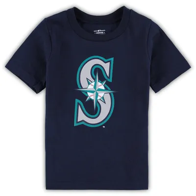 Seattle Mariners Toddler Team Crew Primary Logo T-Shirt - Navy