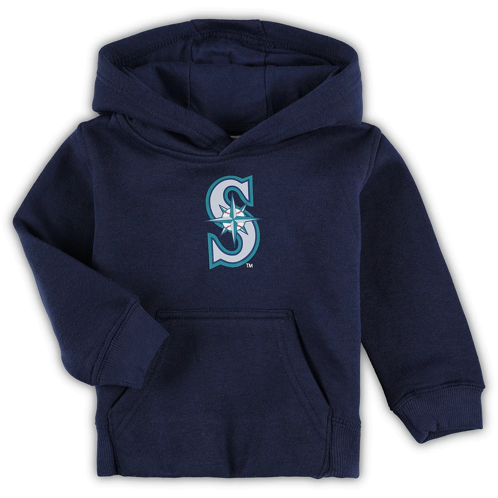 Sweat à capuche en molleton avec logo principal de l'équipe Seattle Mariners pour tout-petit, bleu marine