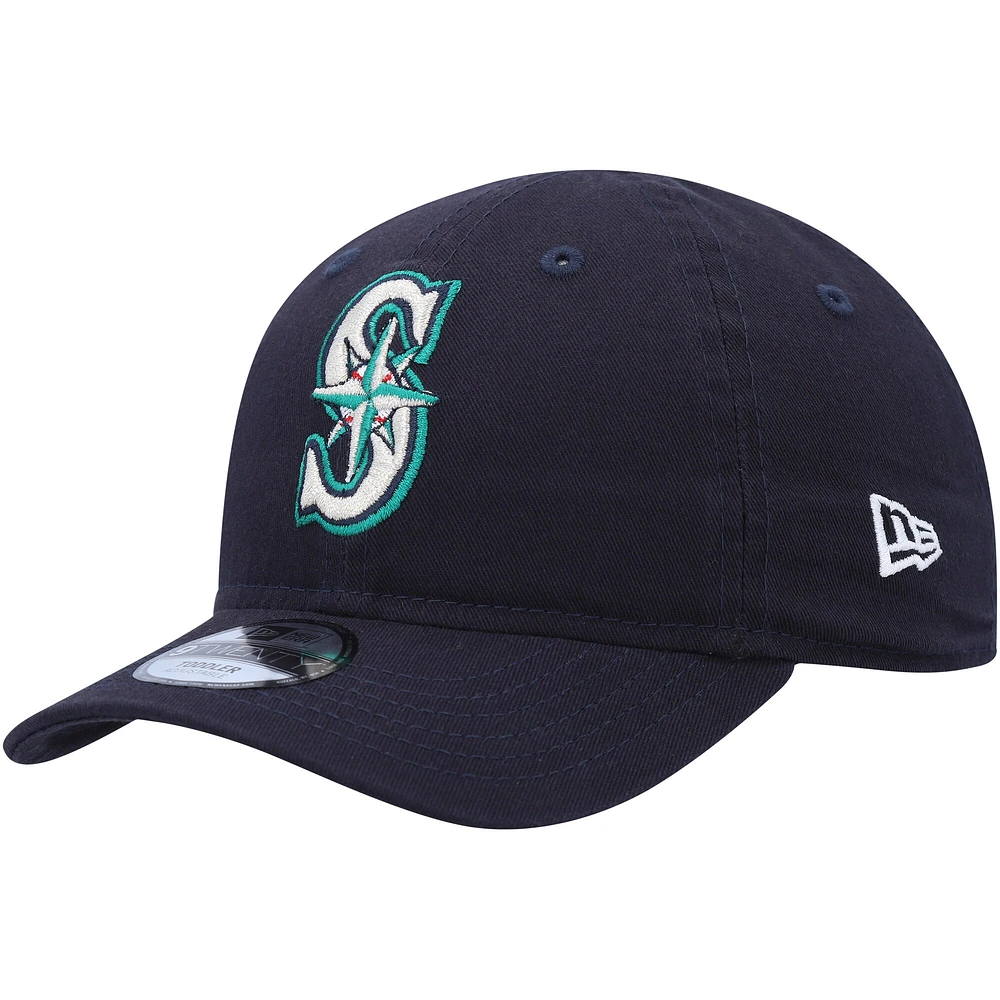 Casquette réglable New Era Seattle Mariners Team 9TWENTY bleu marine pour tout-petit