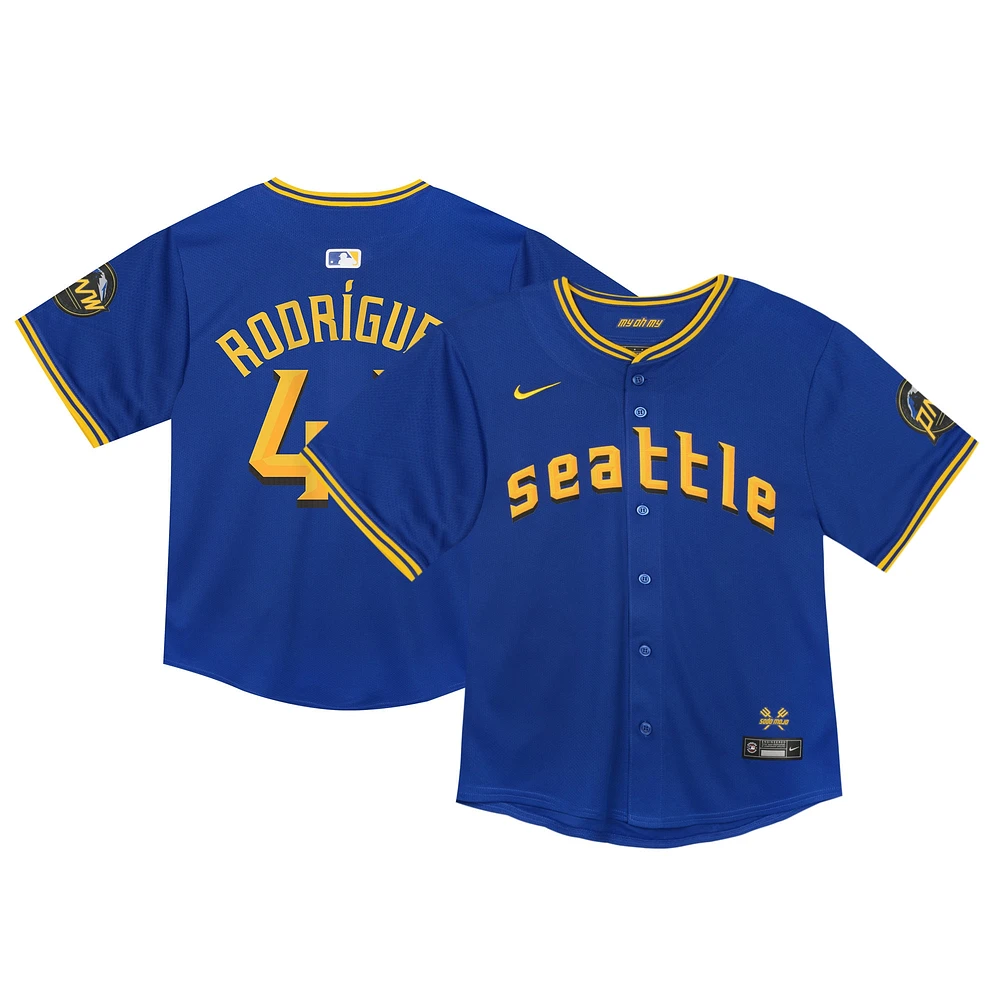 Maillot de joueur Nike Seattle Mariners City Connect Limited, bleu marine, pour tout-petit