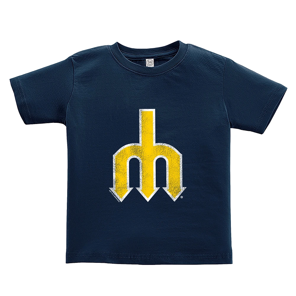 Toddler Soft as a Grape Navy/Gray Seattle Mariners Cooperstown Collection Two-Pack T-Shirt Set
