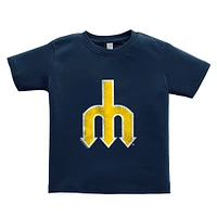 Toddler Soft as a Grape Navy/Gray Seattle Mariners Cooperstown Collection Two-Pack T-Shirt Set
