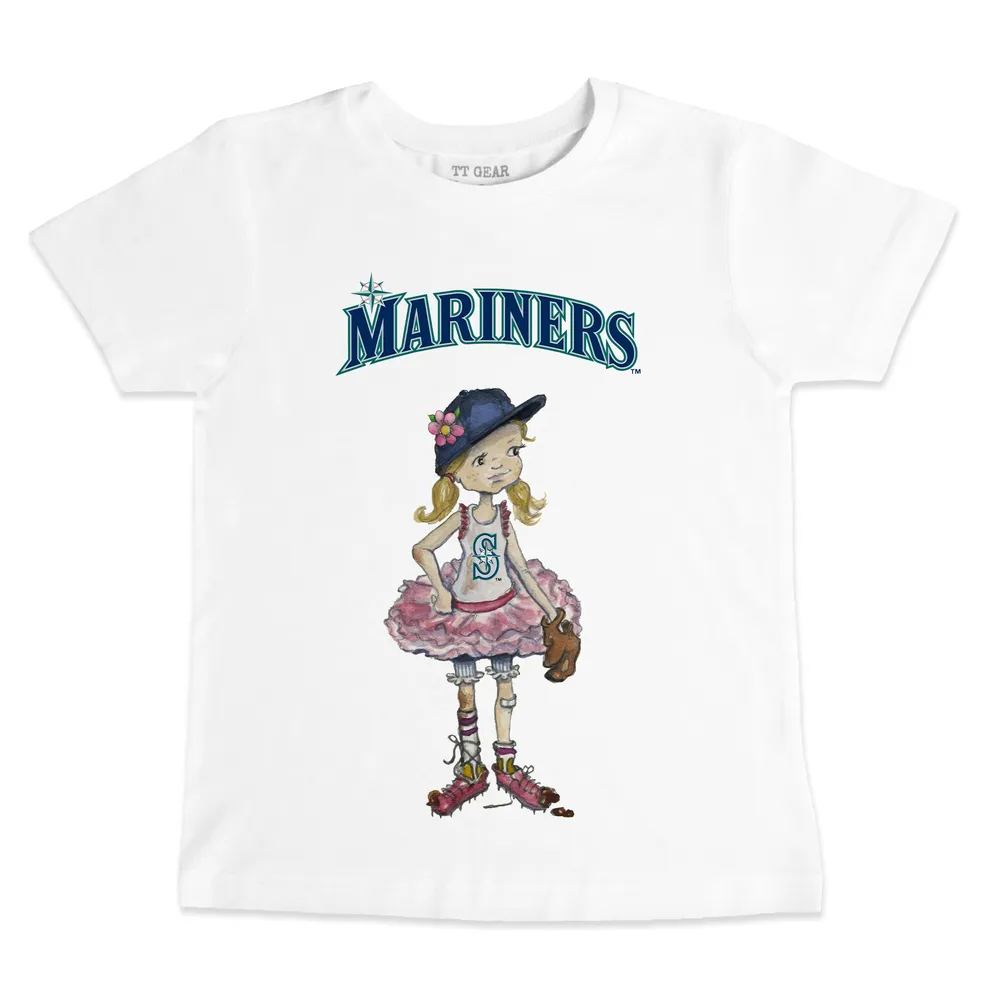 Lids Seattle Mariners Tiny Turnip Toddler Baseball Babes T-Shirt - White