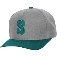 Casquette ajustable unisexe Mitchell & Ness grise Seattle Mariners Basic Coop Pro