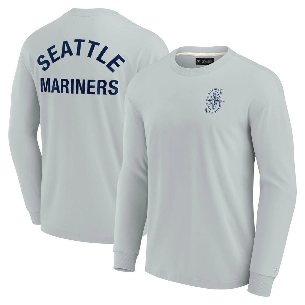 Unisex Fanatics Gray Seattle Mariners Elements Super Soft Long Sleeve T-Shirt