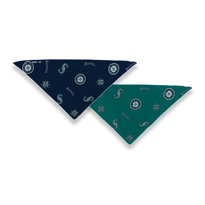 Ensemble de bandanas rafraîchissants triangulaires unisexes Seattle Mariners, paquet de 2