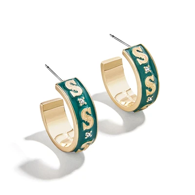 Boucles d'oreilles créoles en émail WEAR By Erin Andrews x BaubleBar des Seattle Mariners