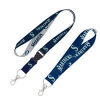 WinCraft Seattle Mariners 2-Pack Lanyard with Detachable Buckle & Key Strap Set