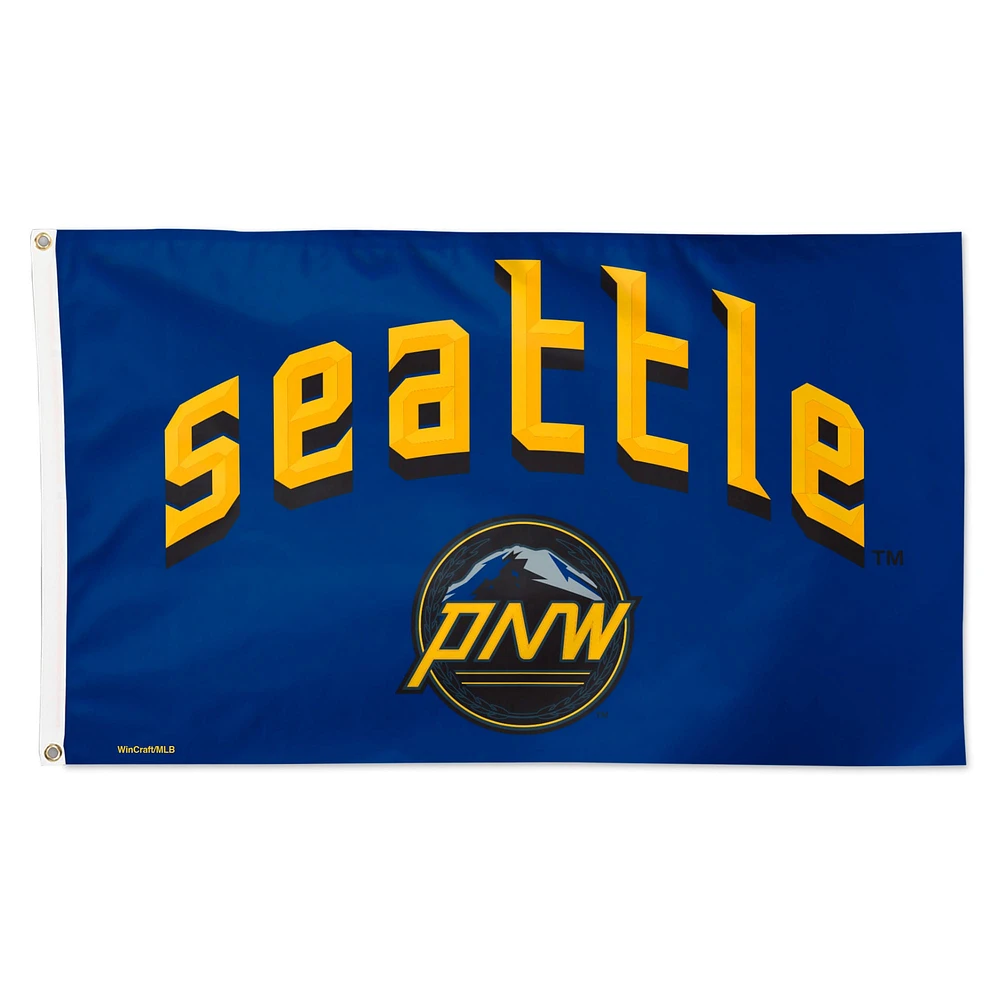 WinCraft Seattle Mariners 2023 City Connect Drapeau simple face de luxe 3 pi x 5 pi