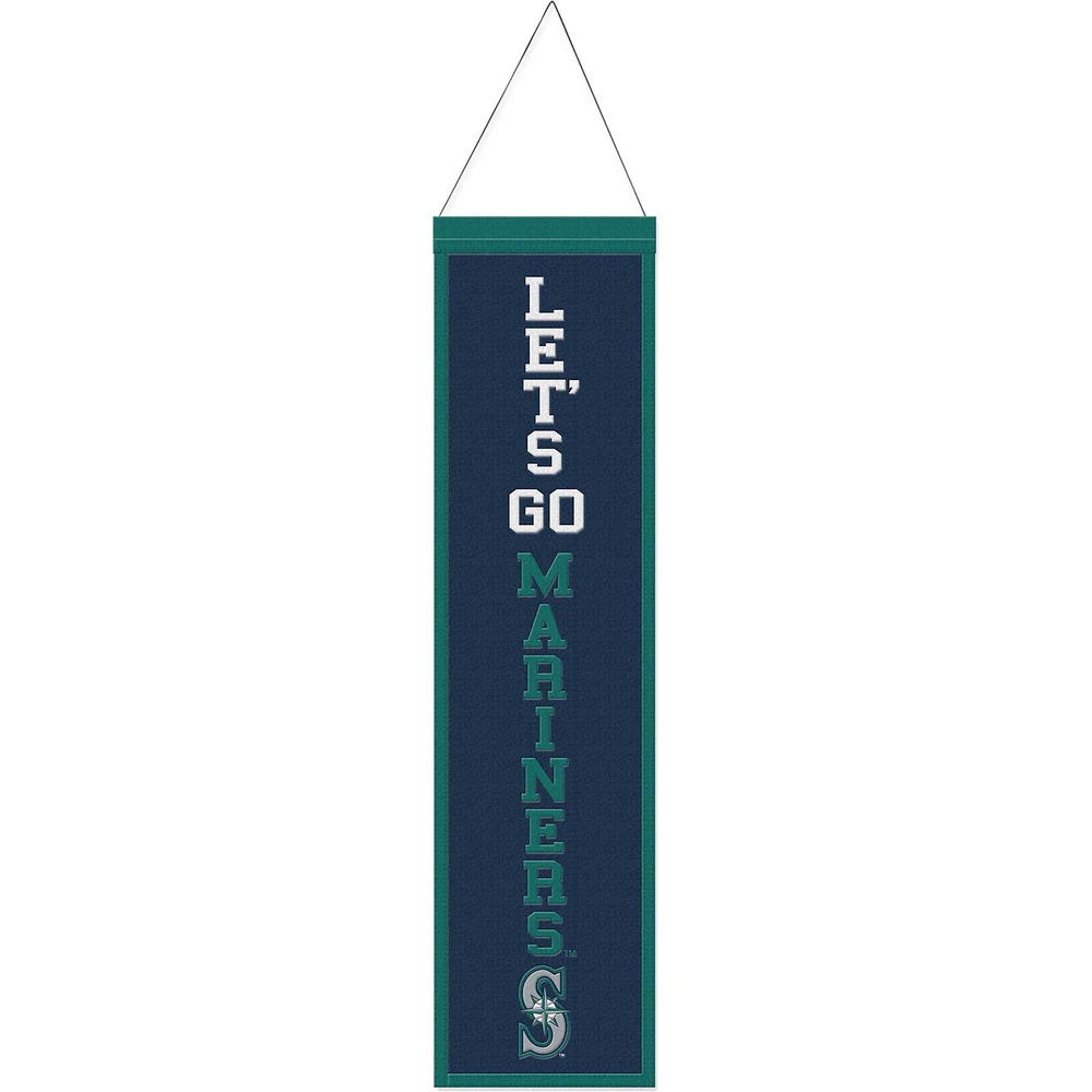 WinCraft Seattle Mariners 8" x 32" Bannière en laine avec slogan