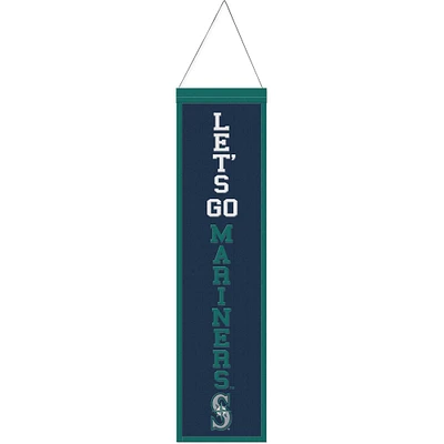 WinCraft Seattle Mariners 8" x 32" Bannière en laine avec slogan