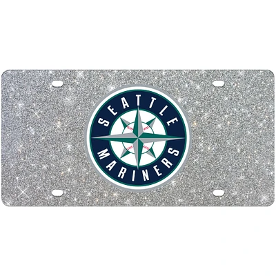 WinCraft Seattle Mariners Plaque d'immatriculation en acrylique à paillettes