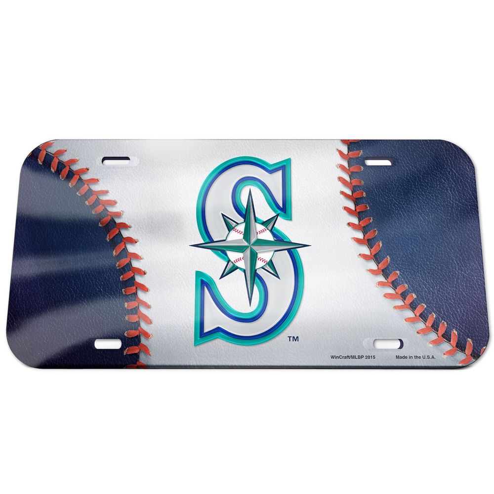 WinCraft Seattle Mariners Ball Crystal Mirror License Plate