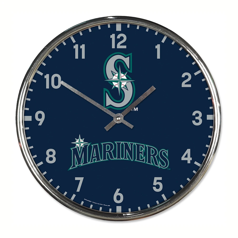 Horloge murale chromée WinCraft Seattle Mariners