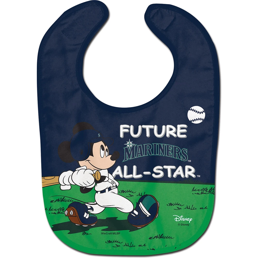 WinCraft Seattle Mariners Disney Mickey All Pro Bavoir pour bébé