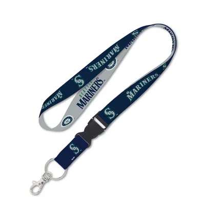 Seattle Mariners WinCraft Reversible Lanyard with Detachable Buckle - Gray