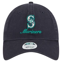 Women's New Era  Navy Seattle Mariners Preppy Team 9TWENTY Adjustable Hat