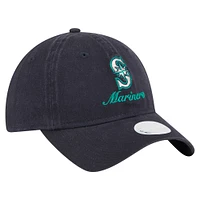 Women's New Era  Navy Seattle Mariners Preppy Team 9TWENTY Adjustable Hat