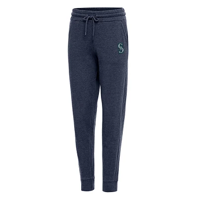 Pantalon de jogging Antigua Heather Navy Action pour femme des Seattle Mariners