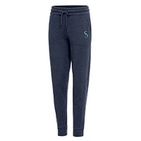 Pantalon de jogging Antigua Heather Navy Action pour femme des Seattle Mariners