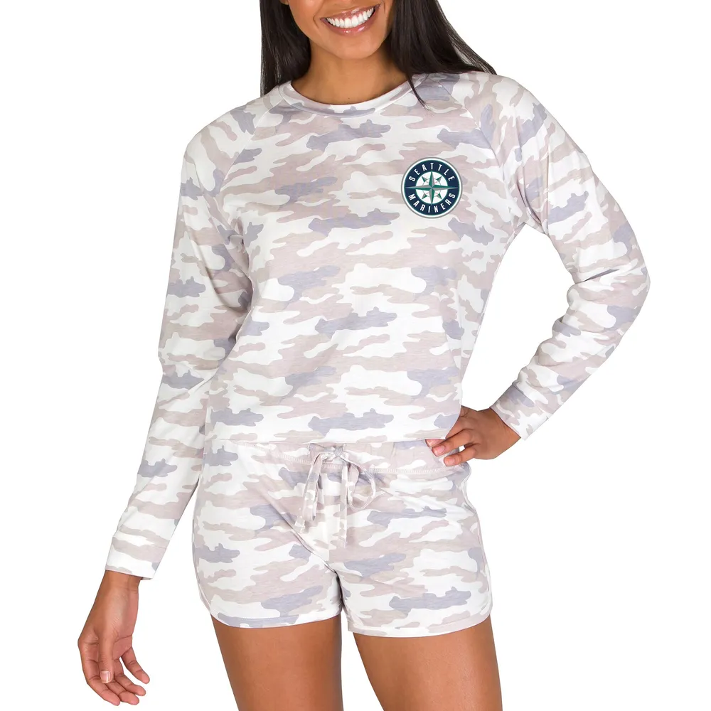 Lids Seattle Mariners Concepts Sport Women's Crossfield Long Sleeve Top &  Shorts Set - Cream