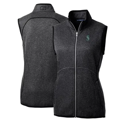 Seattle Mariners Cutter & Buck Women's Mainsail Sweater-Knit Full-Zip Vest