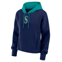 Women's Fanatics Navy Seattle Mariners Oversized Legacy Favorite Spectator Pullover Hoodie