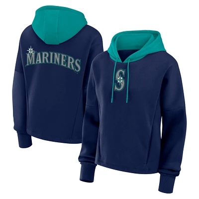 Women's Fanatics Navy Seattle Mariners Oversized Legacy Favorite Spectator Pullover Hoodie