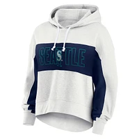 Women's Fanatics Oatmeal Seattle Mariners Up For It Fleece Pullover Hoodie