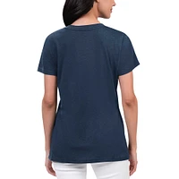 Women's G-III 4Her by Carl Banks Navy Seattle Mariners Key Move V-Neck T-Shirt