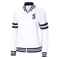 Women's G-III 4Her by Carl Banks White Seattle Mariners Pre-Game - Full-Zip Track Jacket