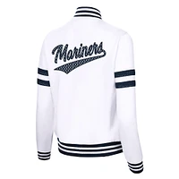Women's G-III 4Her by Carl Banks White Seattle Mariners Pre-Game - Full-Zip Track Jacket