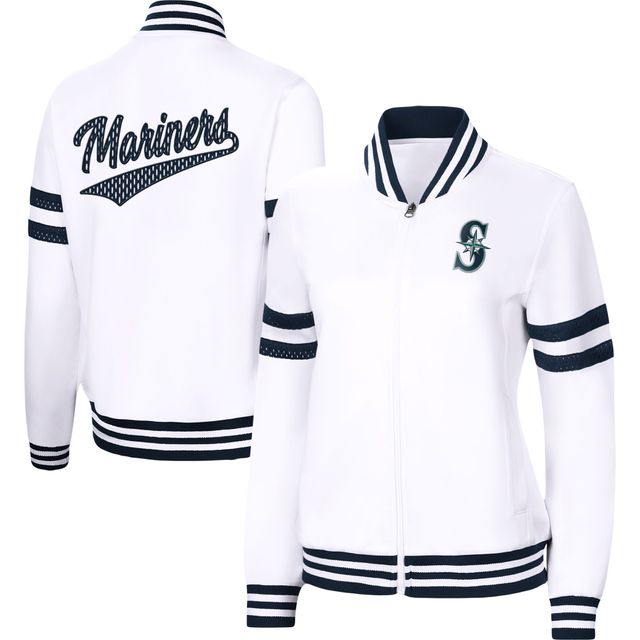 Veste d'avant-match G-III 4Her by Carl Banks Seattle Mariners pour homme - de survêtement entièrement zippée