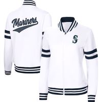 Women's G-III 4Her by Carl Banks White Seattle Mariners Pre-Game - Full-Zip Track Jacket