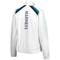 Women's G-III 4Her by Carl Banks White Seattle Mariners Red Flag Full-Zip Track Jacket