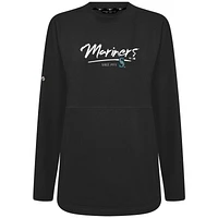 Women's Levelwear Black Seattle Mariners Accolade Beaudry Express Pullover Sweatshirt